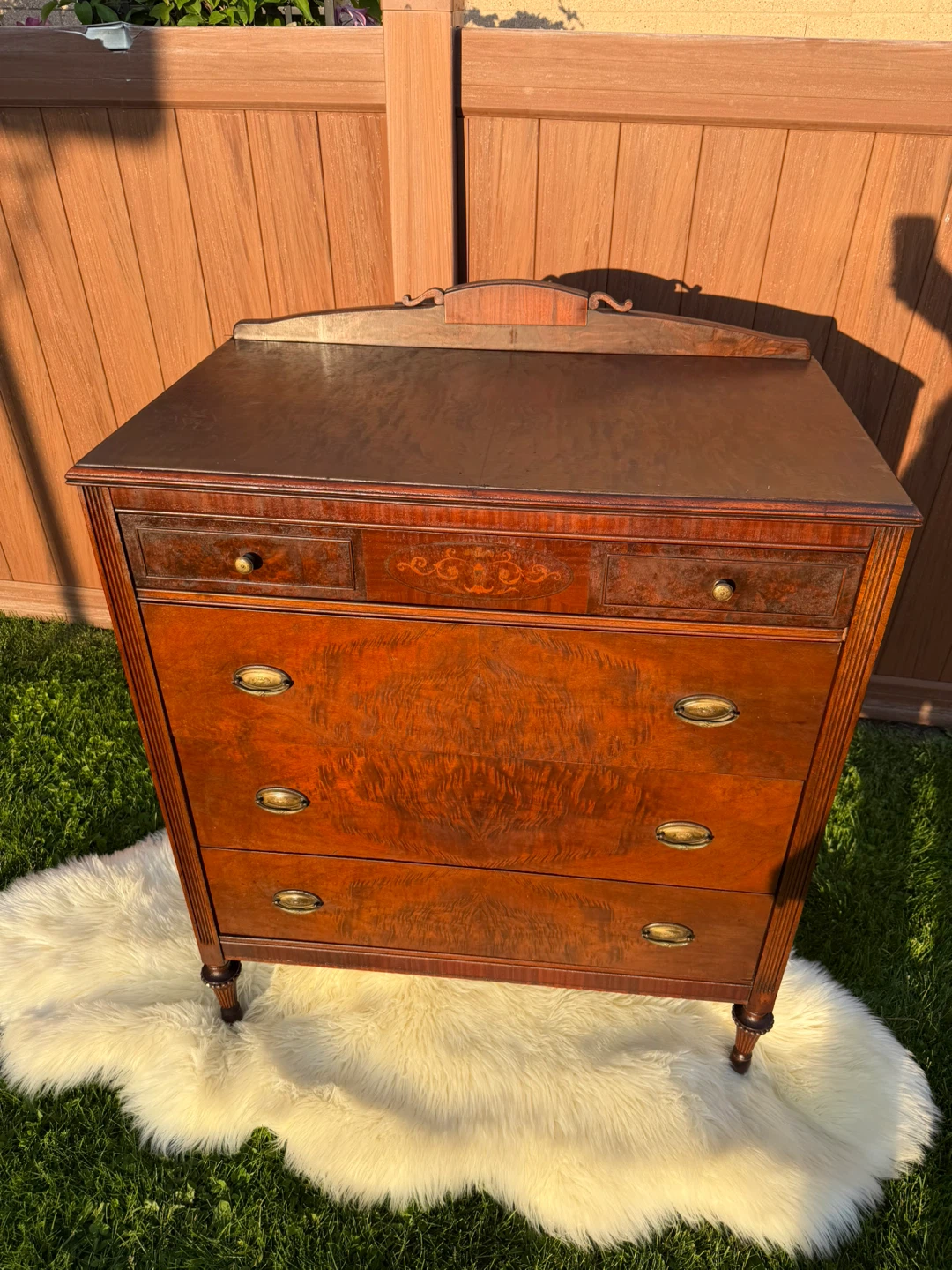 Antique Tallboy Dresser - photo 2