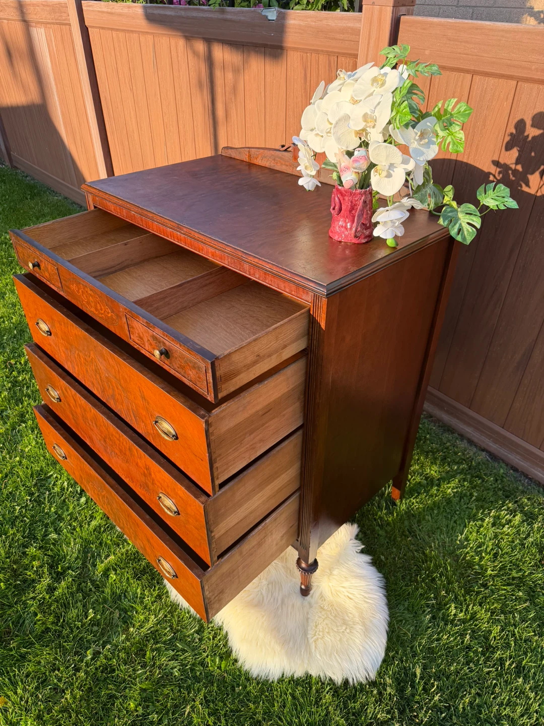 Antique Tallboy Dresser - photo 5
