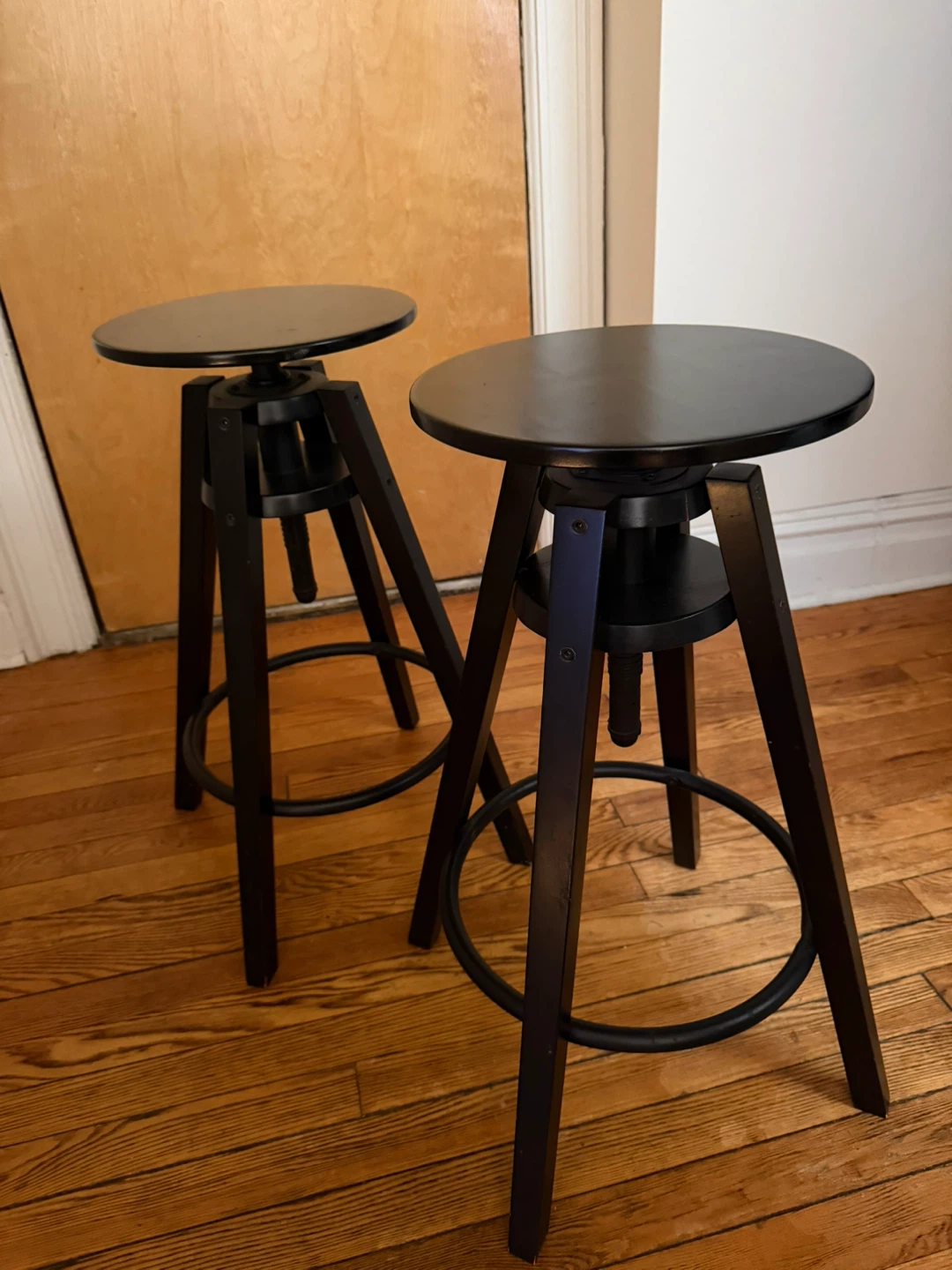 IKEA DALFRED Bar Stools - Black (Set of 2)