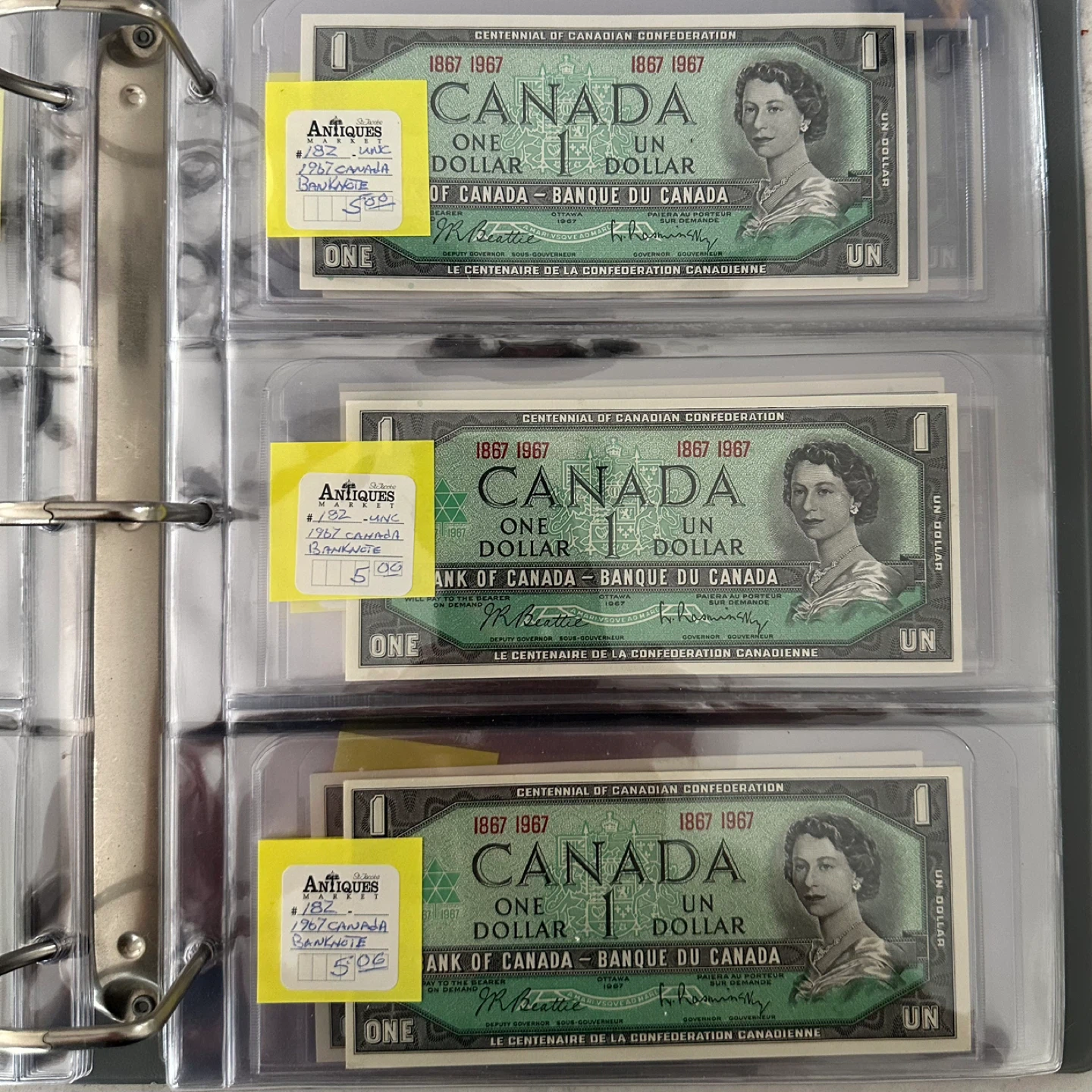 Canada 1967 Centennial One Dollar Uncirculated bills - photo 5