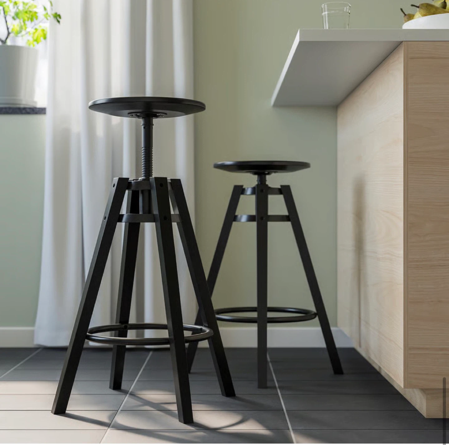 IKEA DALFRED Bar Stools - Black (Set of 2) - photo 4