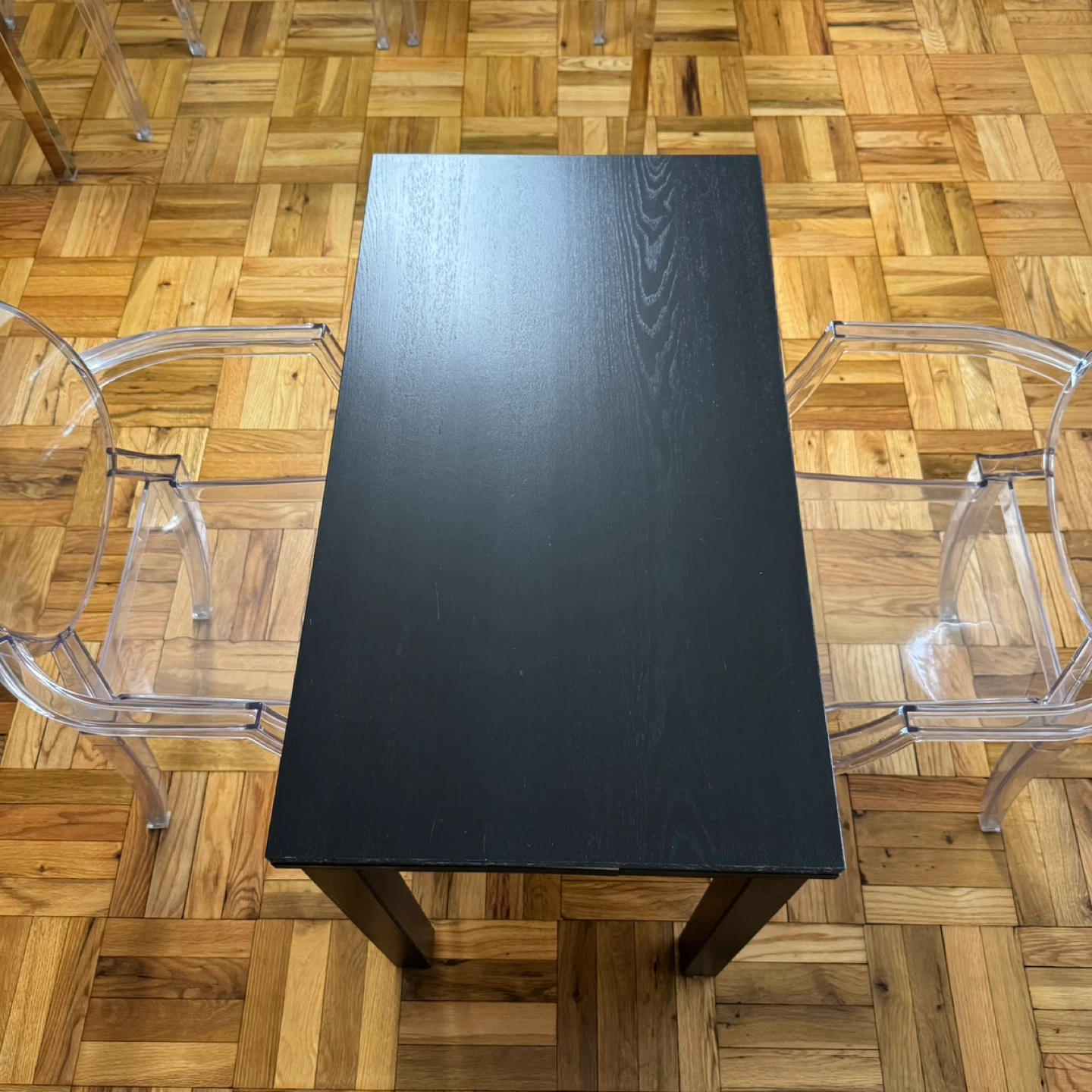 Black-brown Wooden Extendable Dining Table - photo 3