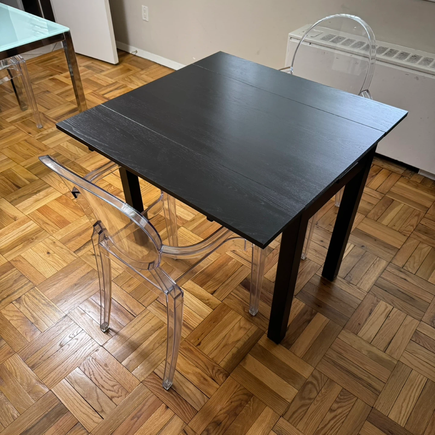Black-brown Wooden Extendable Dining Table - photo 2