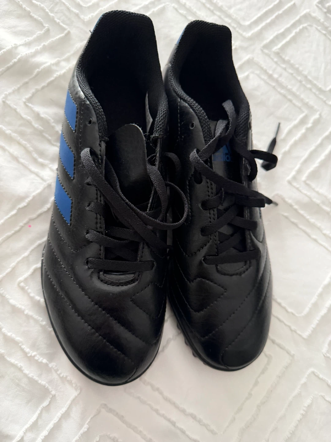 Adidas Goletto VII TF J Soccer Cleats Black/Blue Size 6 Youth - photo 2