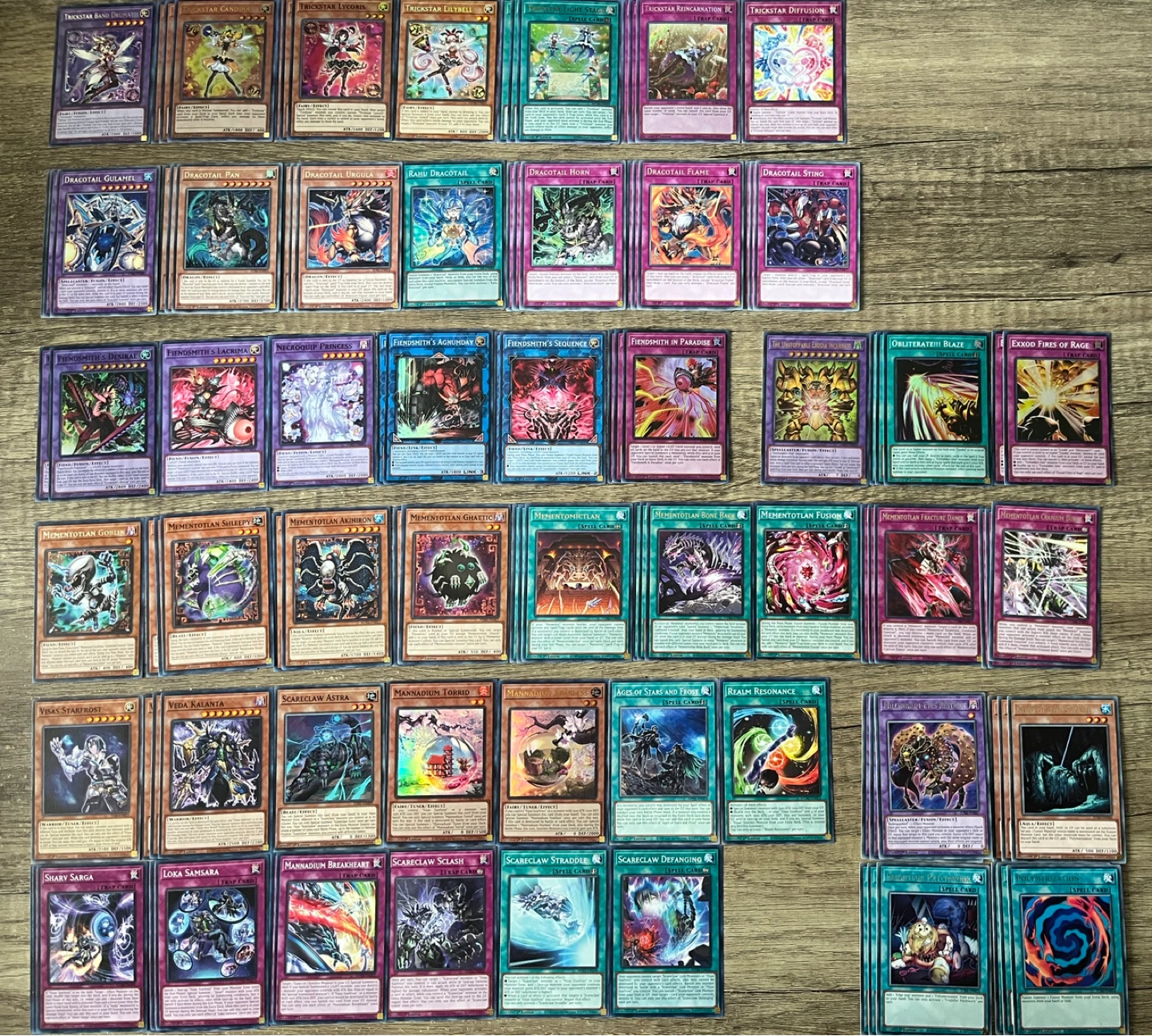 Yugioh - Trickstar, Dracotail, Fiendsmith, Memento Cards