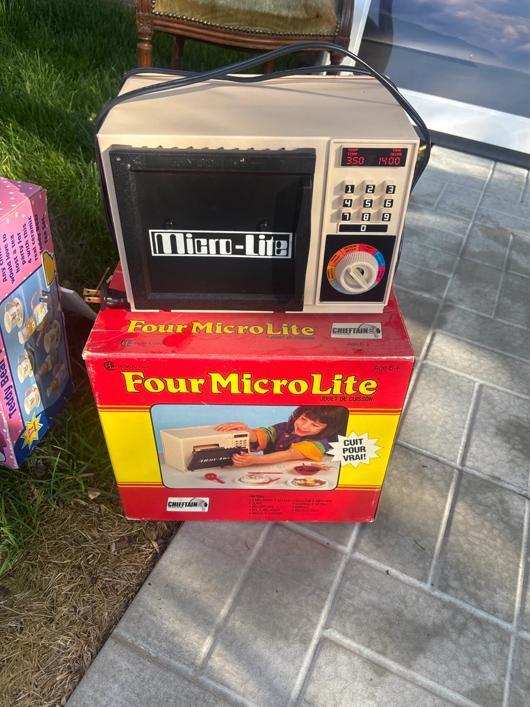 Retro toys, ladders, tools, and two hockey nets for sale today