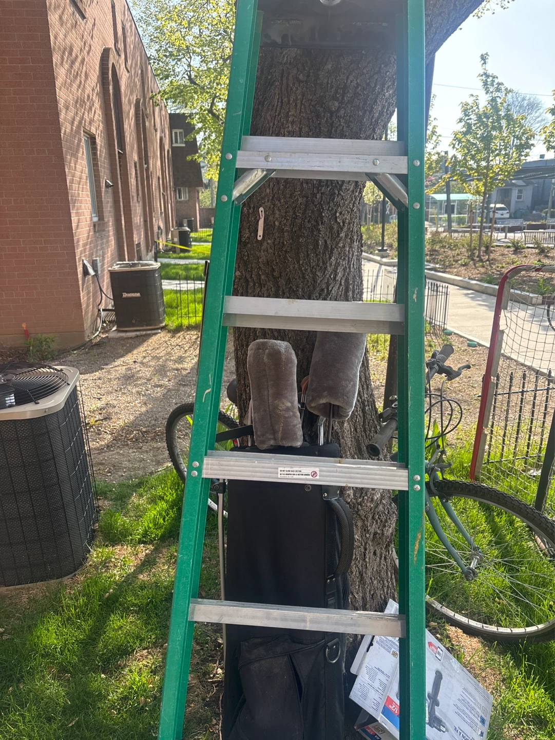 Retro toys, ladders, tools, and two hockey nets for sale today - photo 4