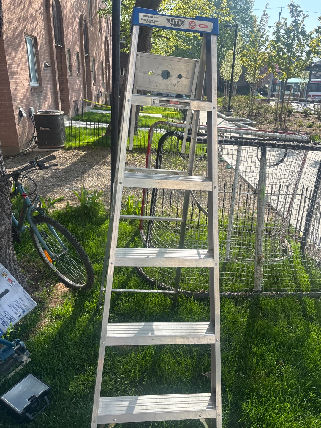 Retro toys, ladders, tools, and two hockey nets for sale today - photo 5