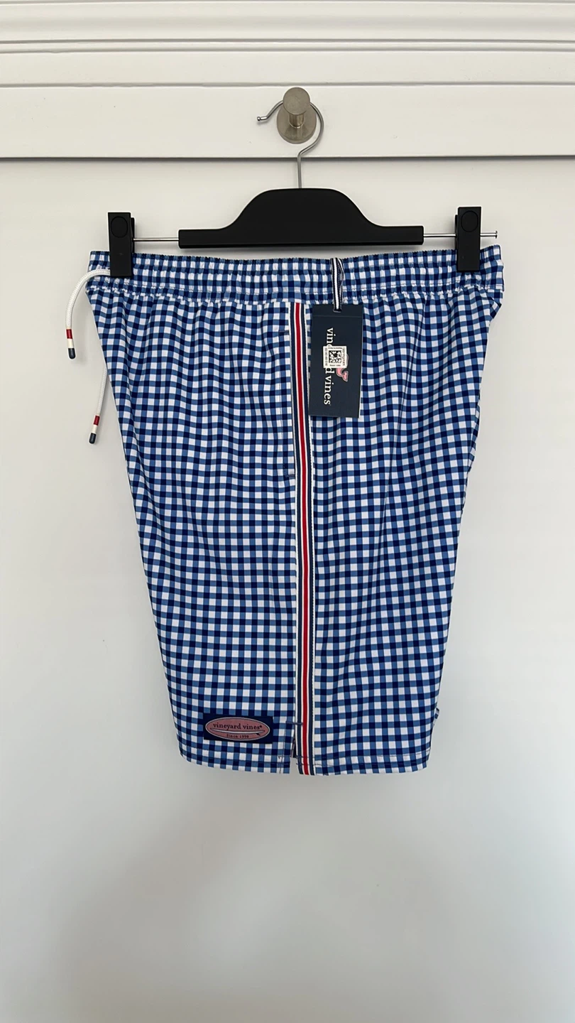 L (16) Vineyard Vines Gingham Swim Trunks - photo 4