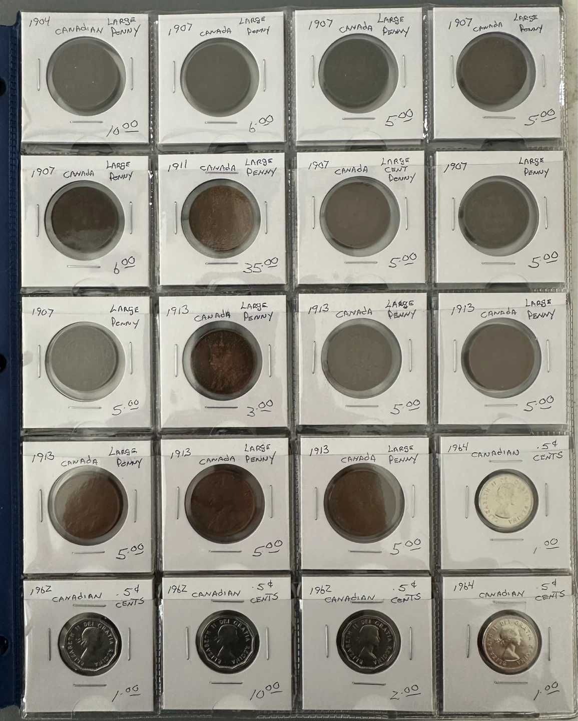 Collection of Canadian Pennies & Cents