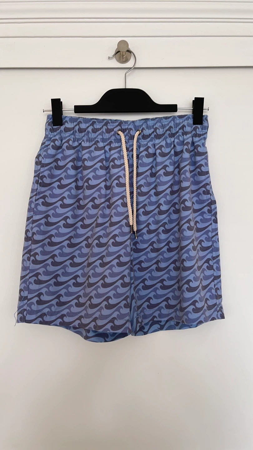 FAHERTY BRAND Men's Swim Trunks Blue Wave Pattern Size S - photo 2