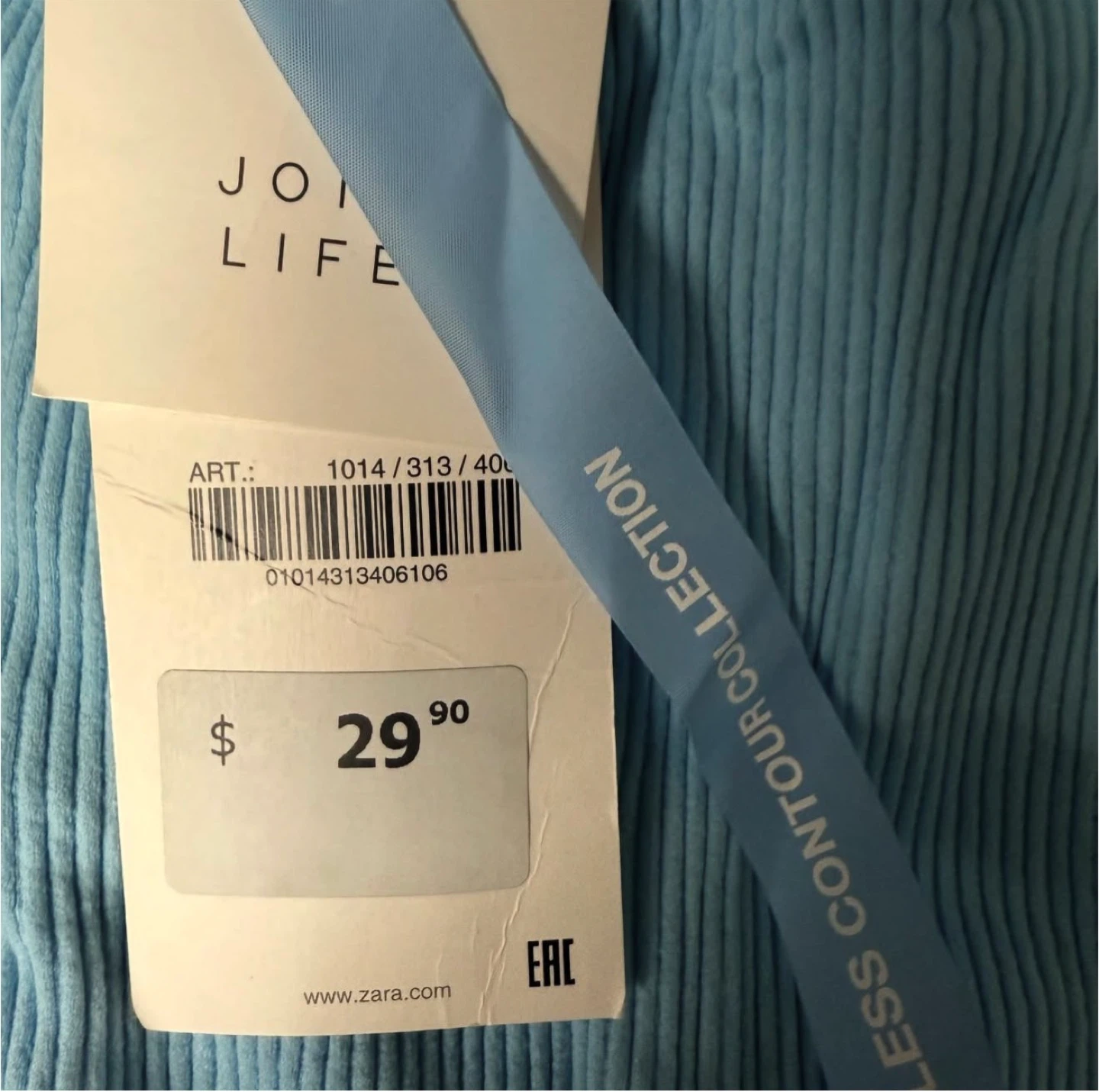Zara Blue Ribbed Seamless Contour Collection Leggings - photo 3