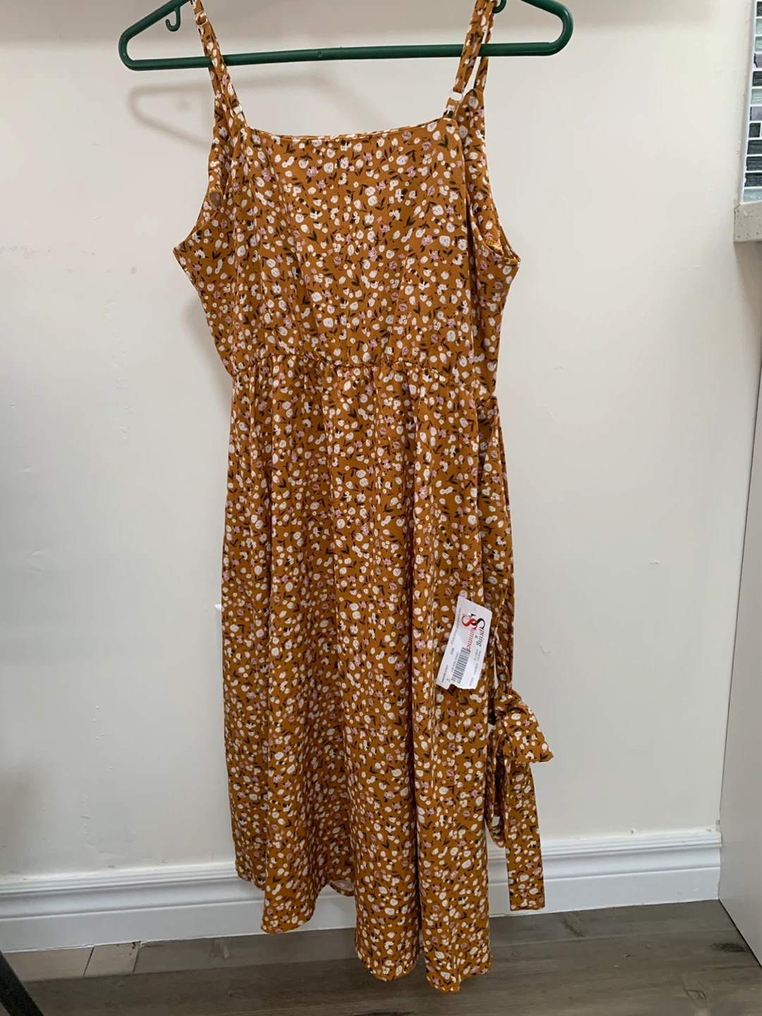 New Brown floral print midi dress - photo 2