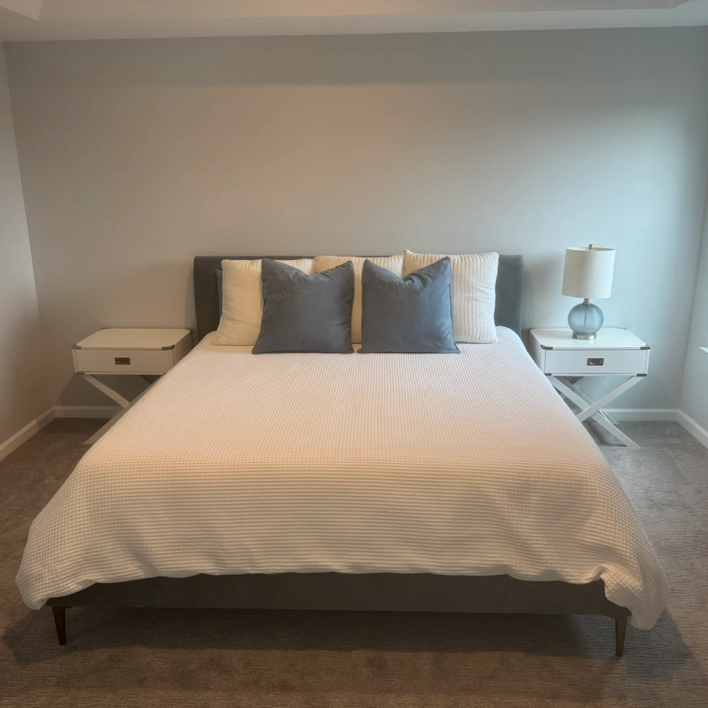 West Elm Upholstered King Size Bed Frame - photo 2
