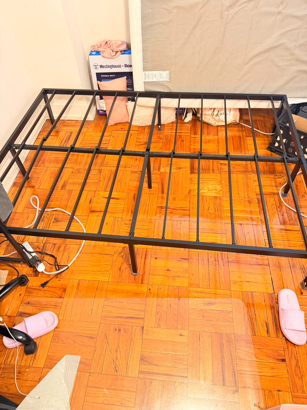 Black Metal Bed Frame - photo 2