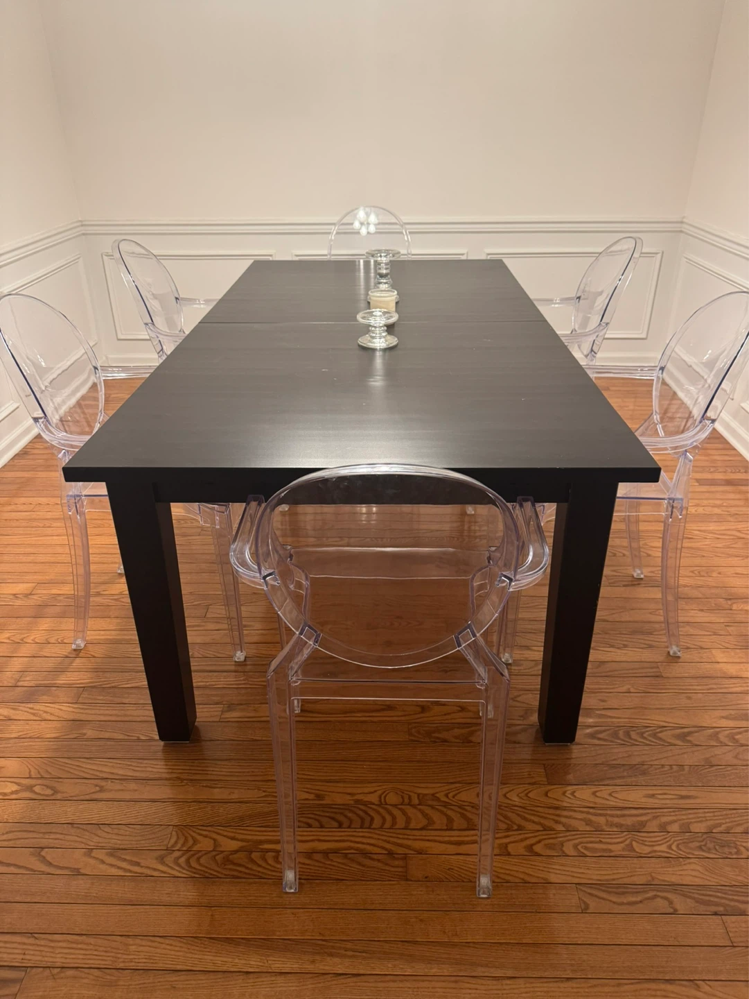 IKEA Black-brown Extendable Dining Table - photo 2