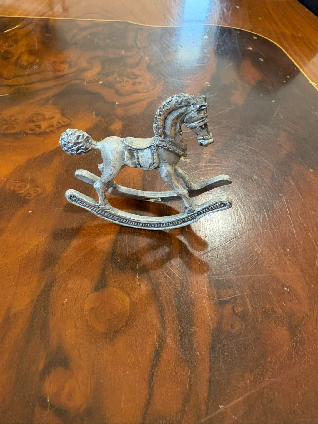 Pewter Rocking Horse Figurine