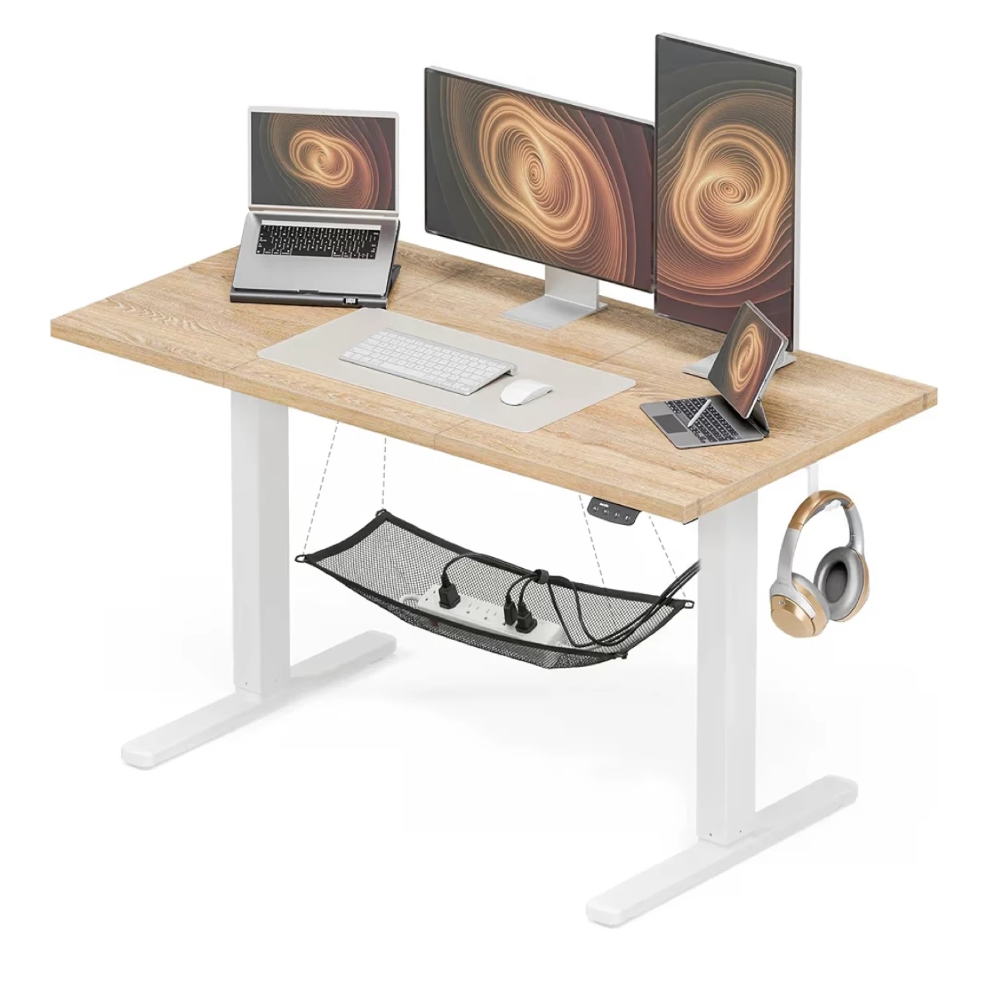 Adjustable Standing Desk - 48" x 24" - Wood Finish - photo 2