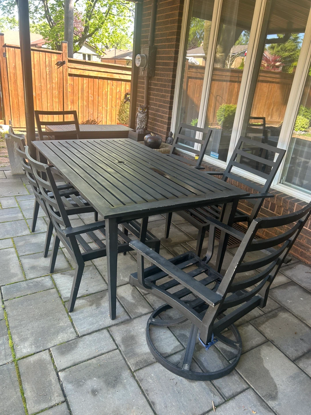 Patio Dining Set - 6 Chairs and Table
