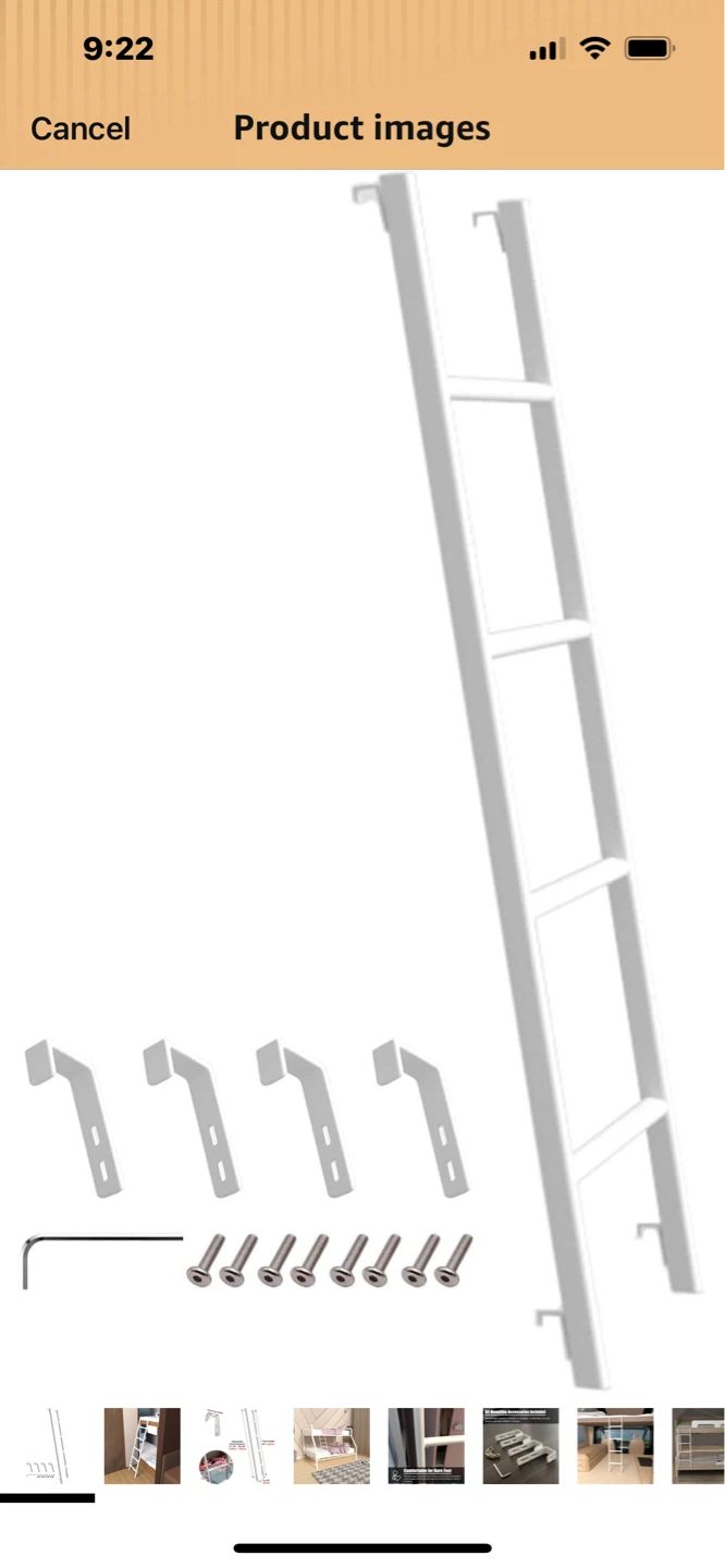 MIWOOYY RV Bunk Bed Ladder 55 Inch White - photo 5