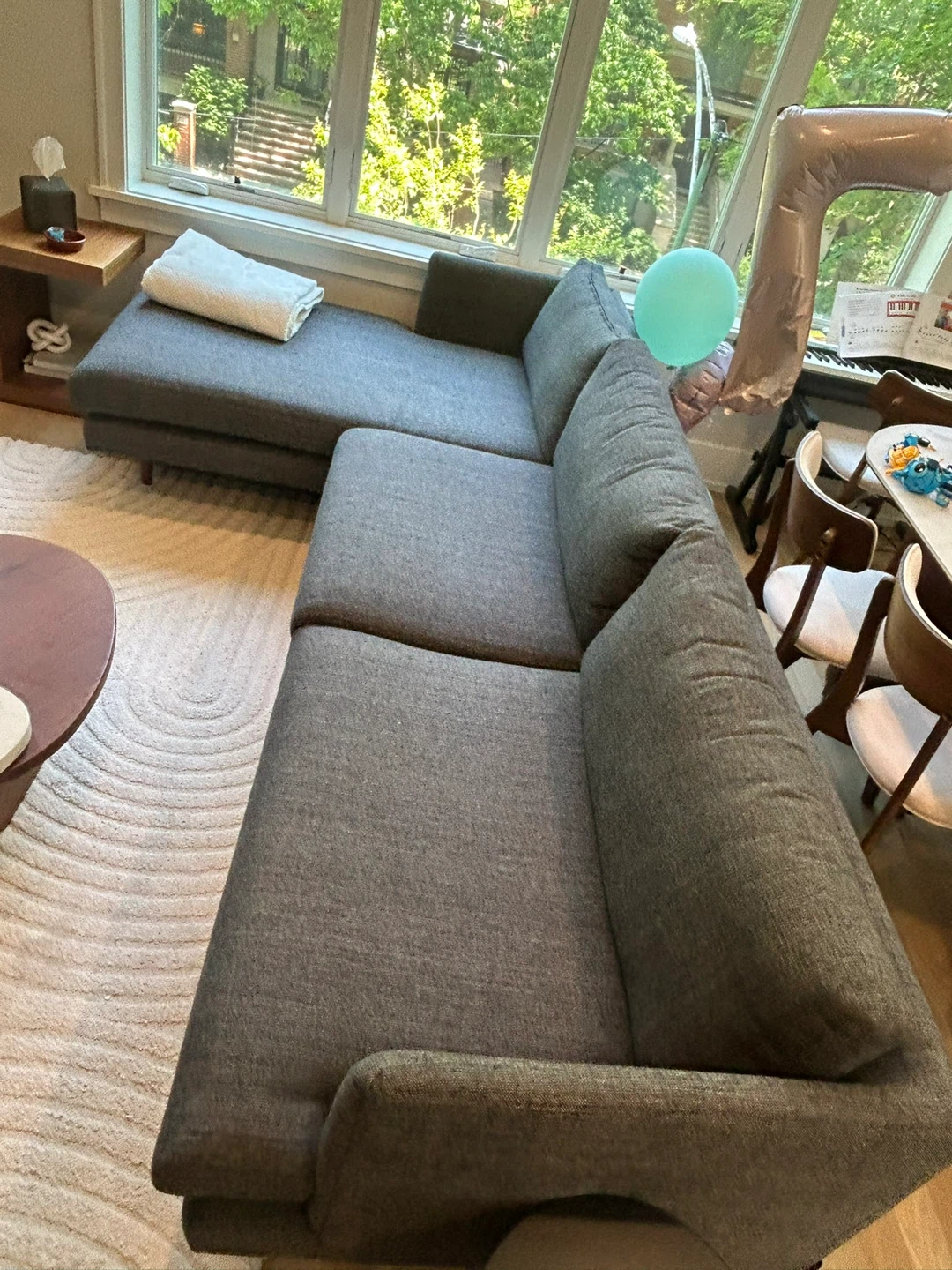 Gray all modern Sectional Sofa in excellent condition - photo 2