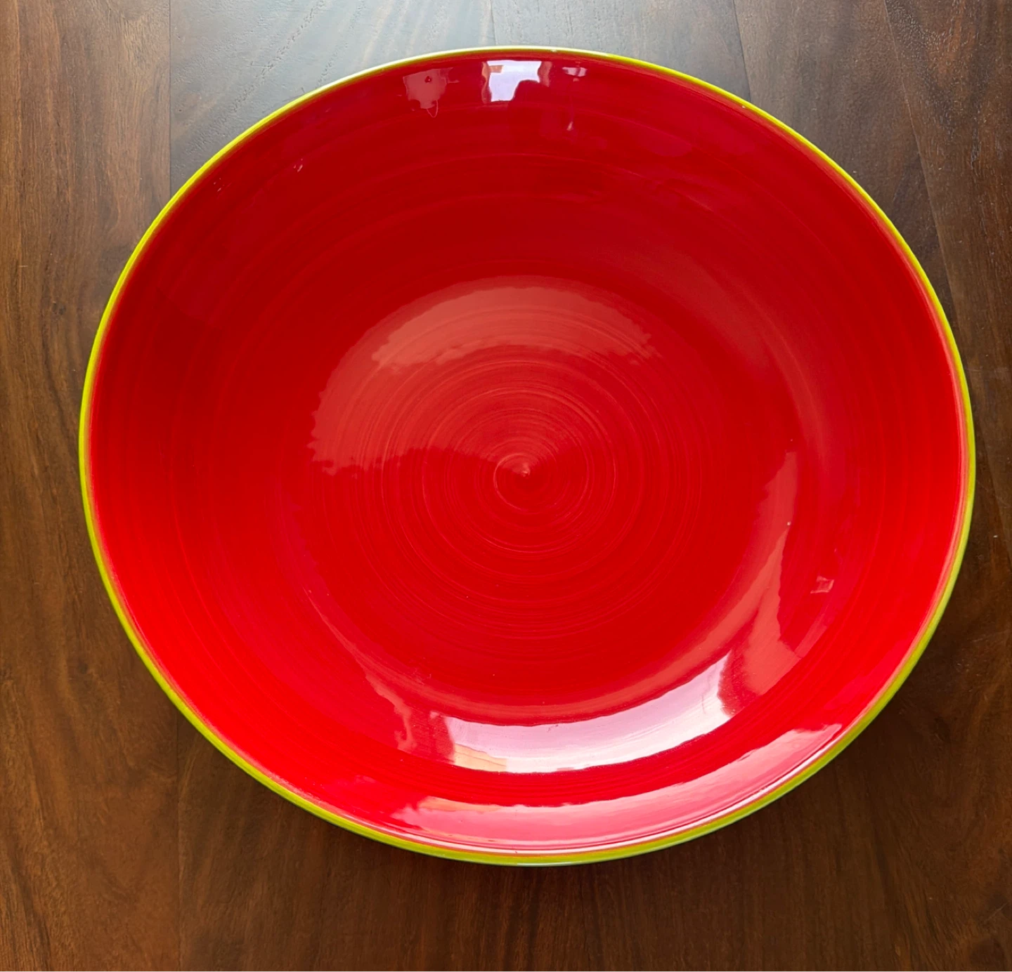 ZARA HOME Blue & Red Ceramic Serving Bowl - photo 2