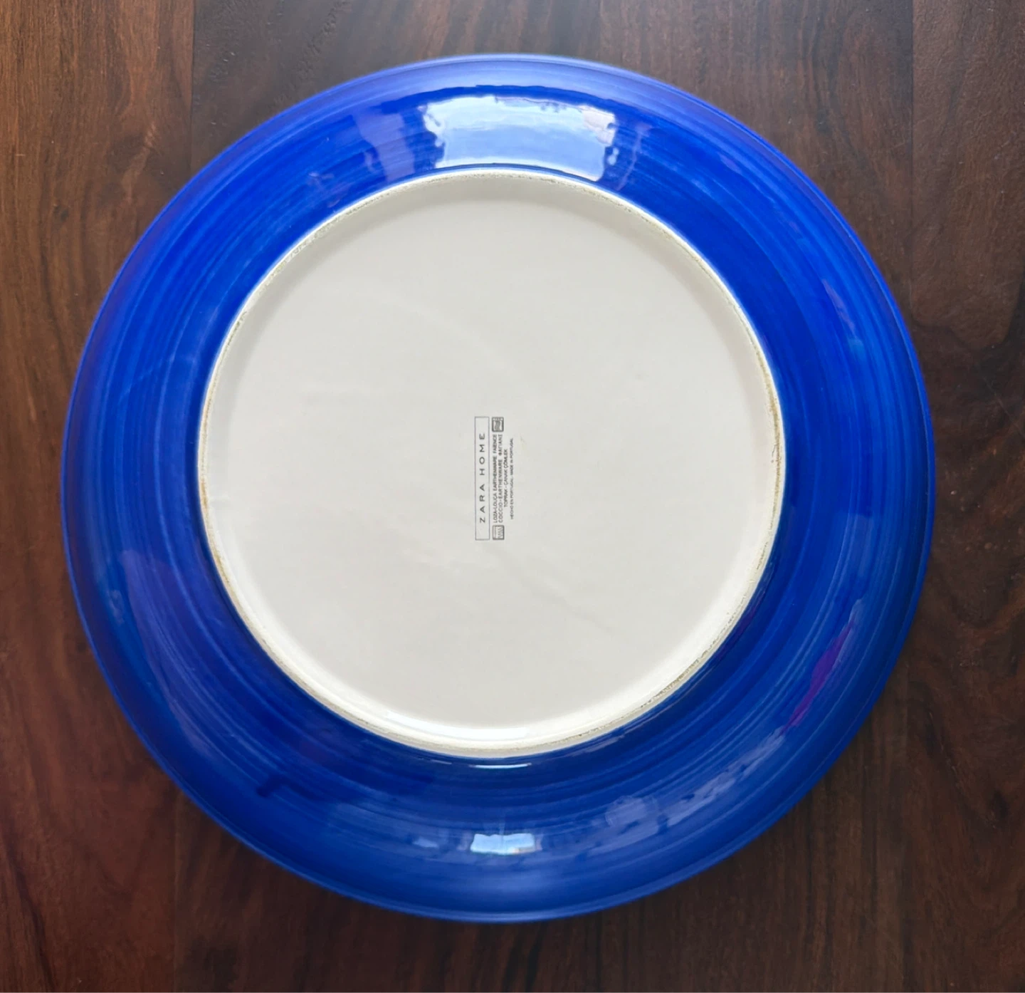 ZARA HOME Blue & Red Ceramic Serving Bowl - photo 3