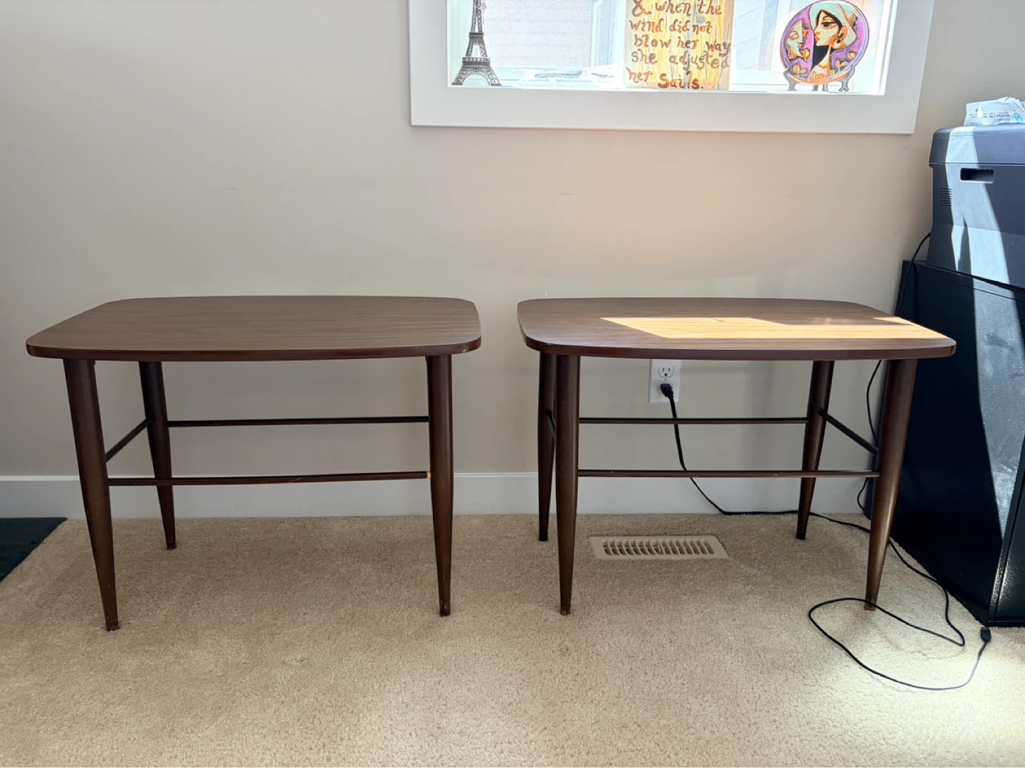Set of 2 Mid-Century Modern End Tables
