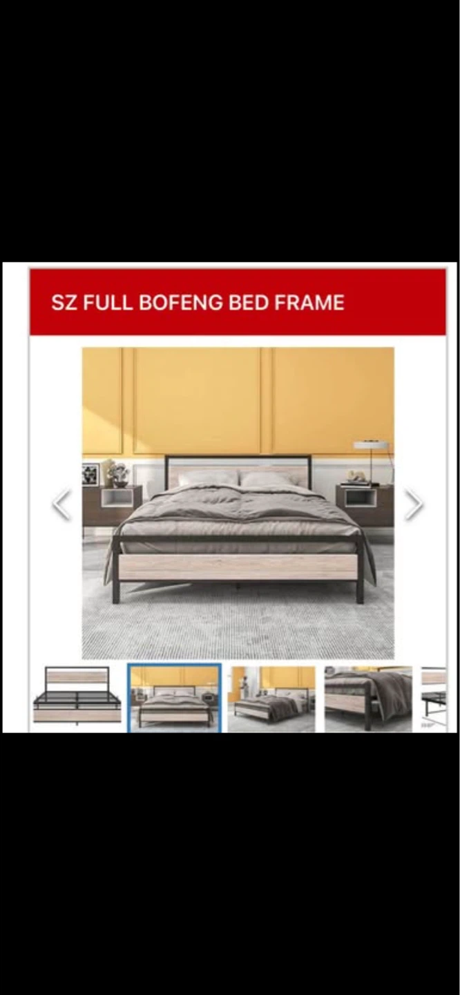 Bofeng Full Size Bed Frame(queen ) - photo 2