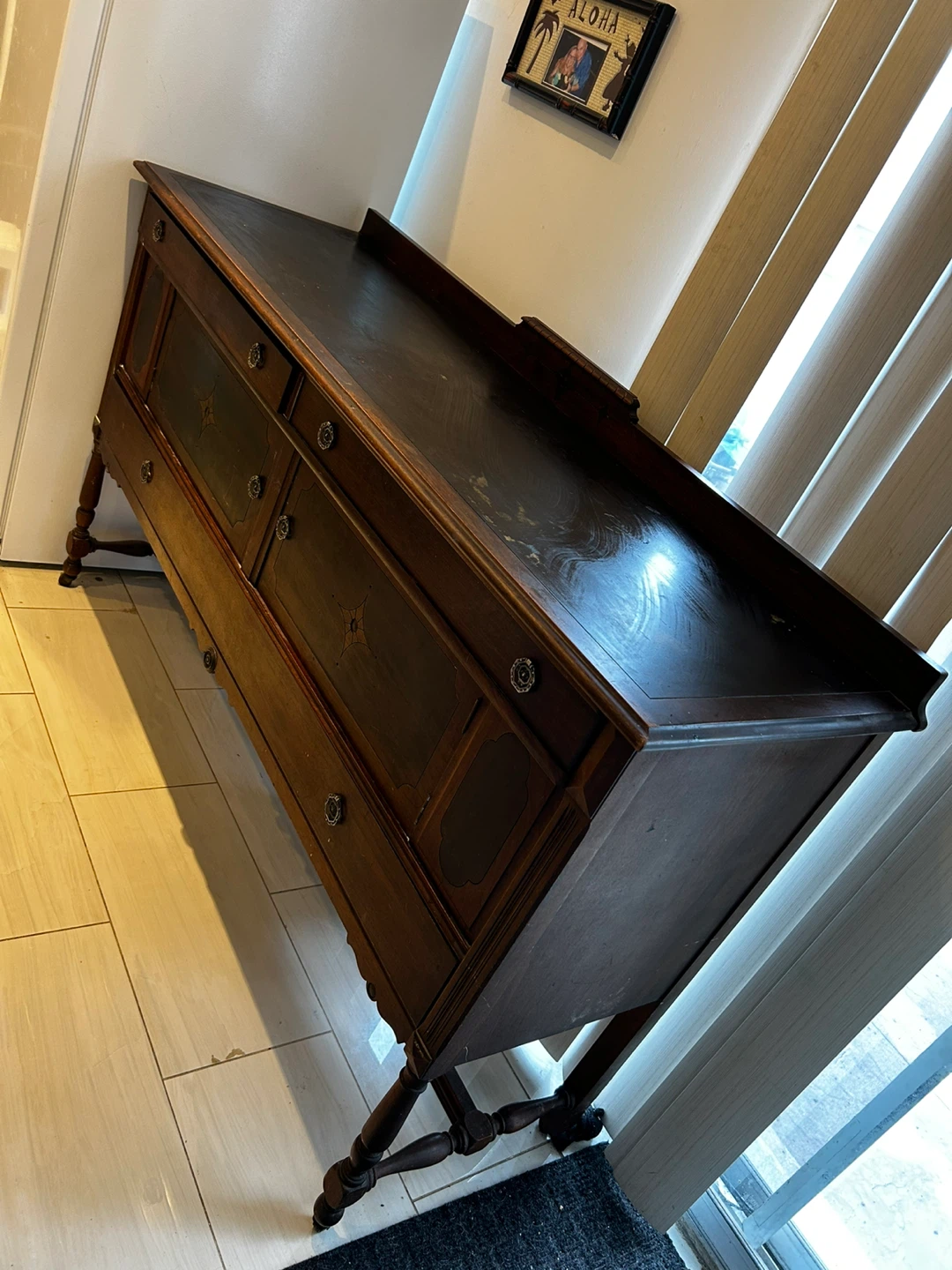 Antique Wooden Dresser with Drawers