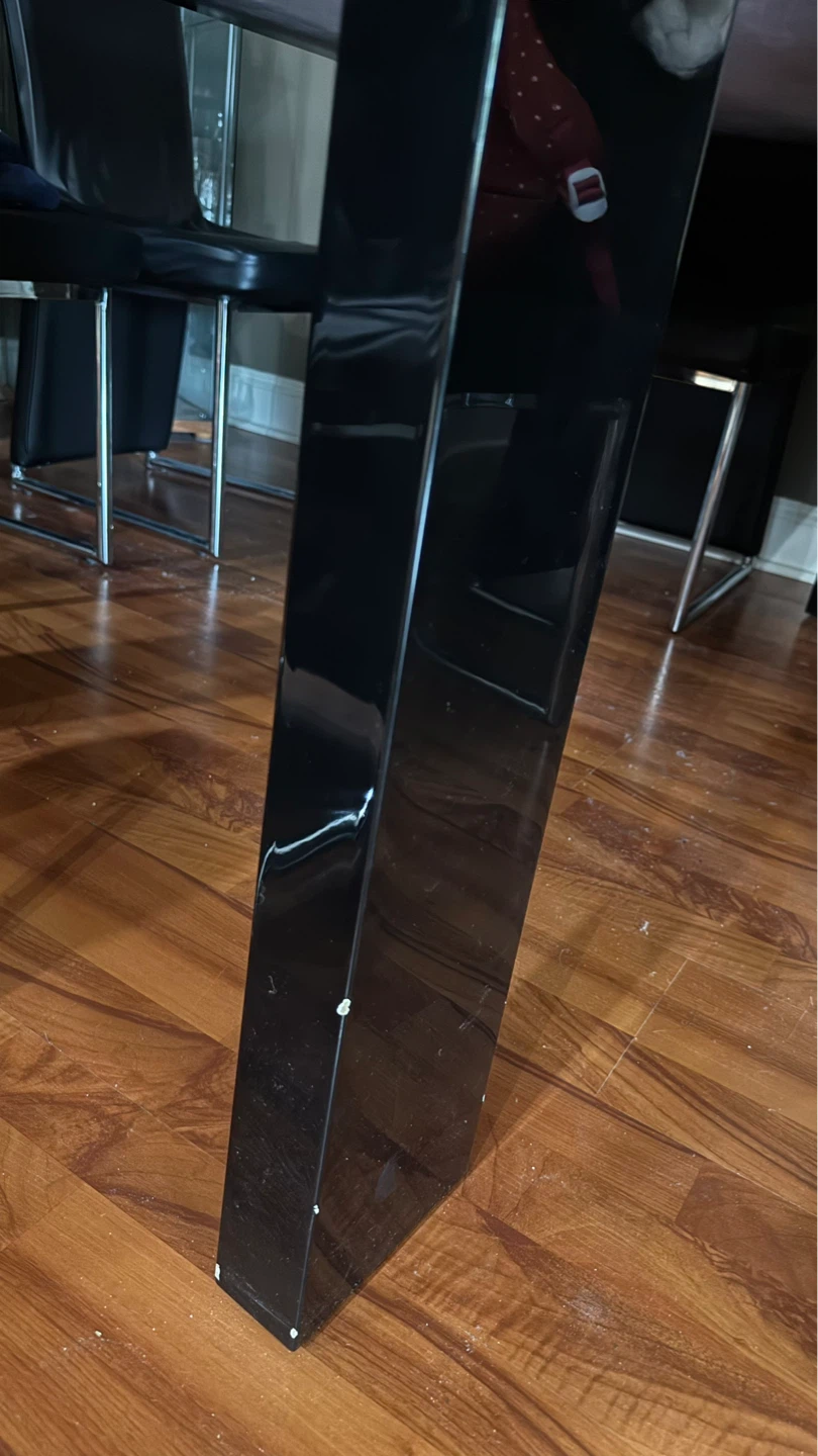 Black Dining Table with Shiny Legs - photo 2