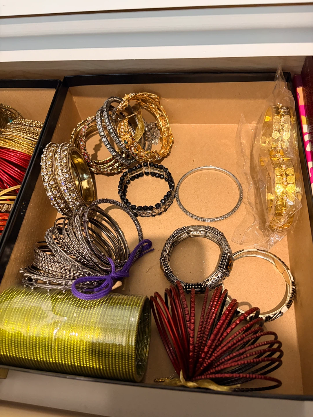 Assorted Bangles - Gold, Silver, Blue, Red, Green, Black - photo 2