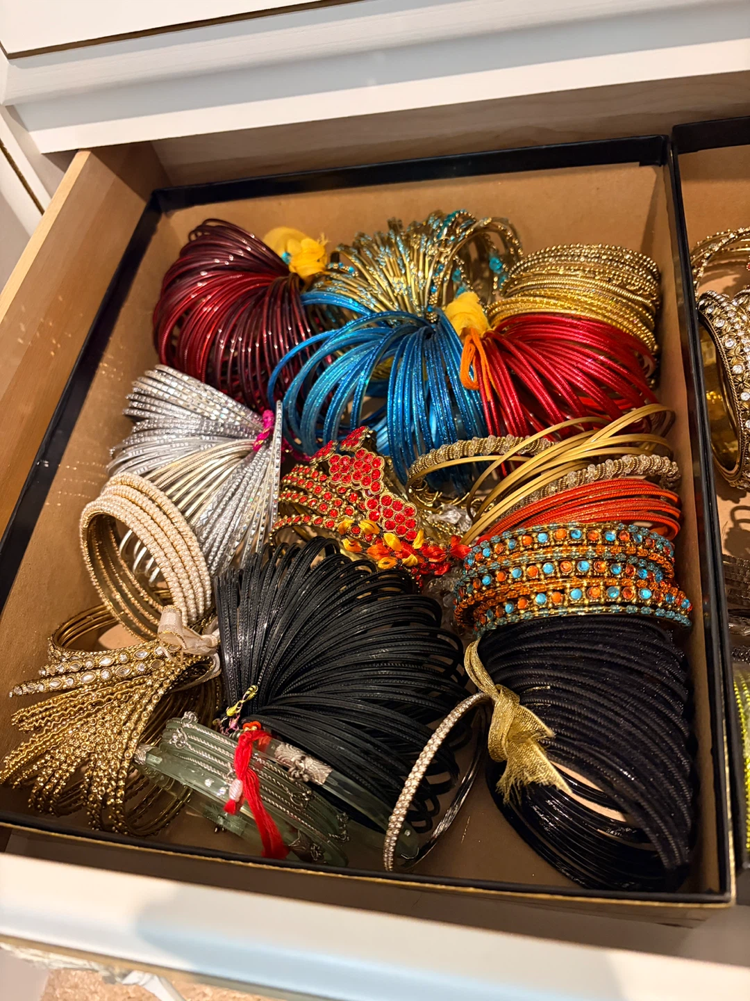 Assorted Bangles - Gold, Silver, Blue, Red, Green, Black