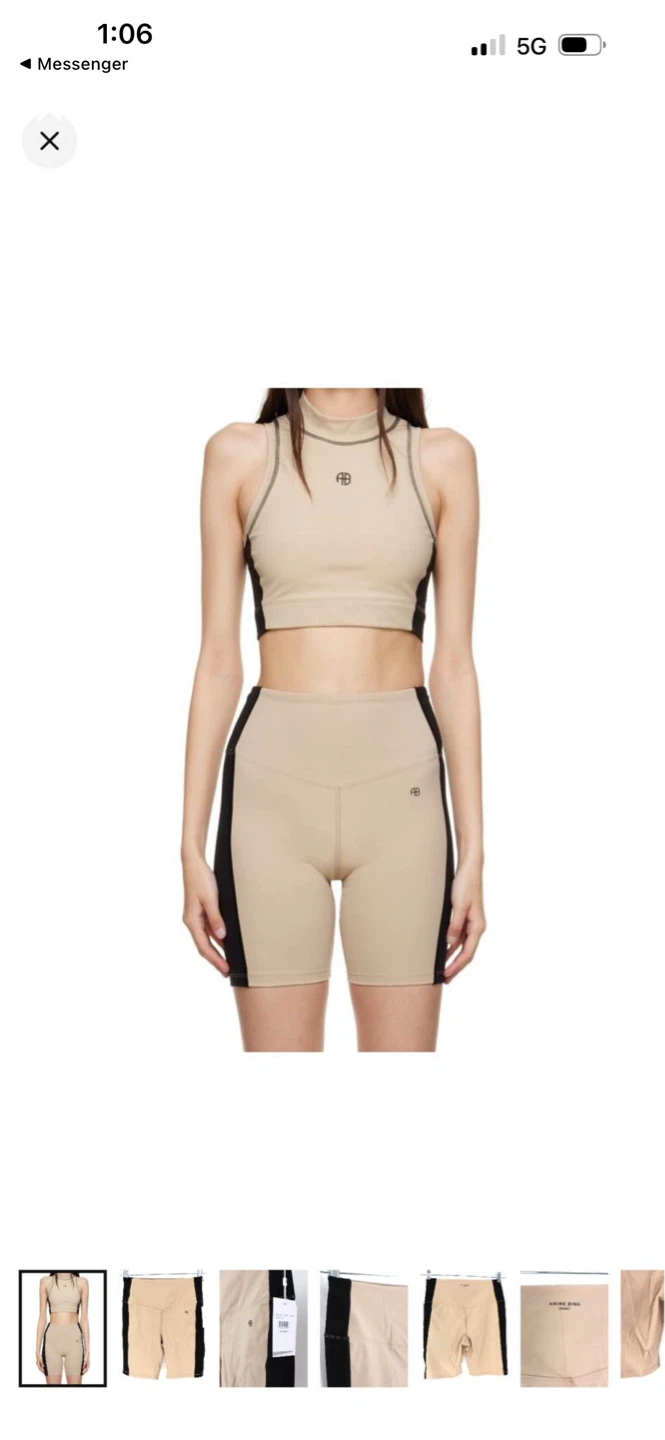 ANINE BING Sport Bike Shorts
