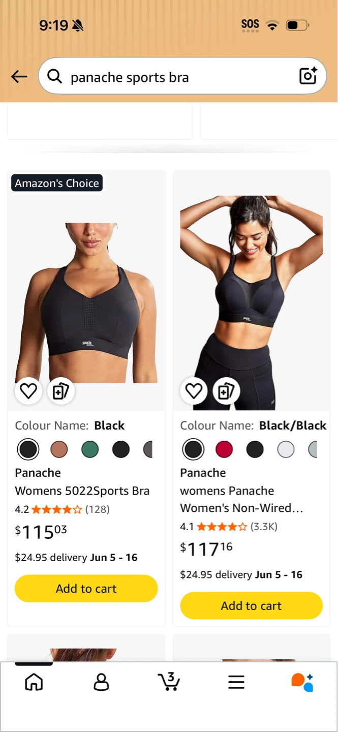 Panache Sports Bras - Black & White