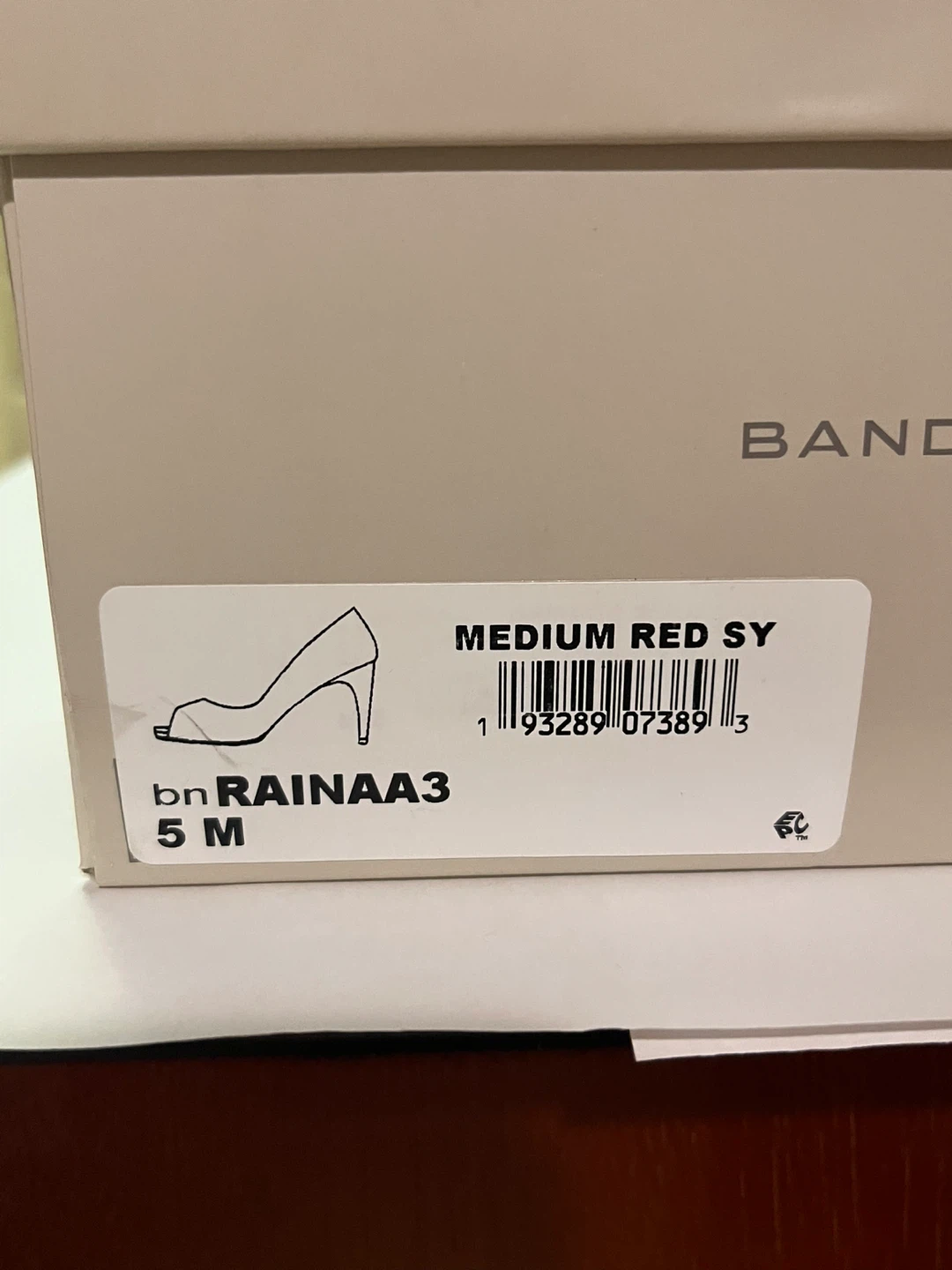 Bandolino Women's Red Peep-Toe Heels Size 5M - photo 2
