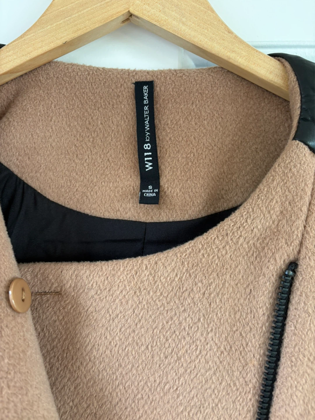 WT18 by Walter Baker Wool Blend Colorblock Coat Size XS - photo 3