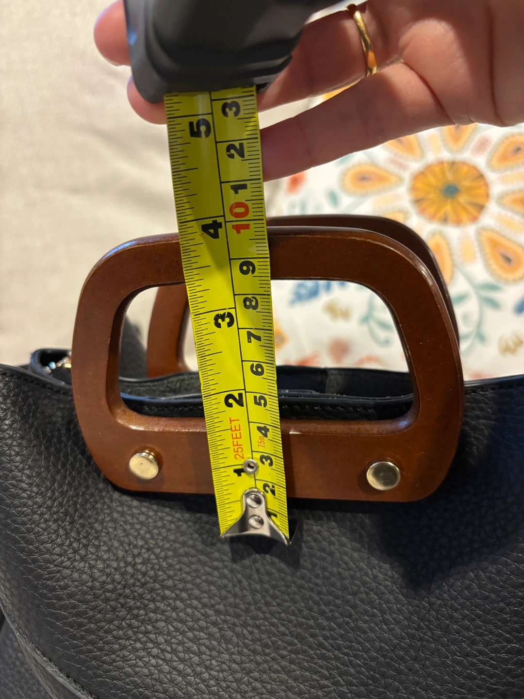 Black Top Handle Handbag - photo 3