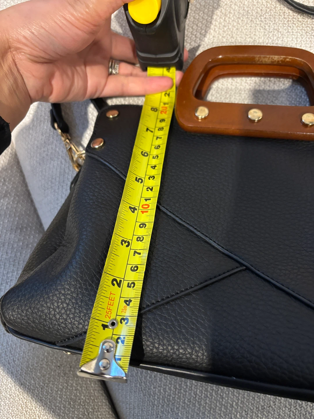 Black Top Handle Handbag