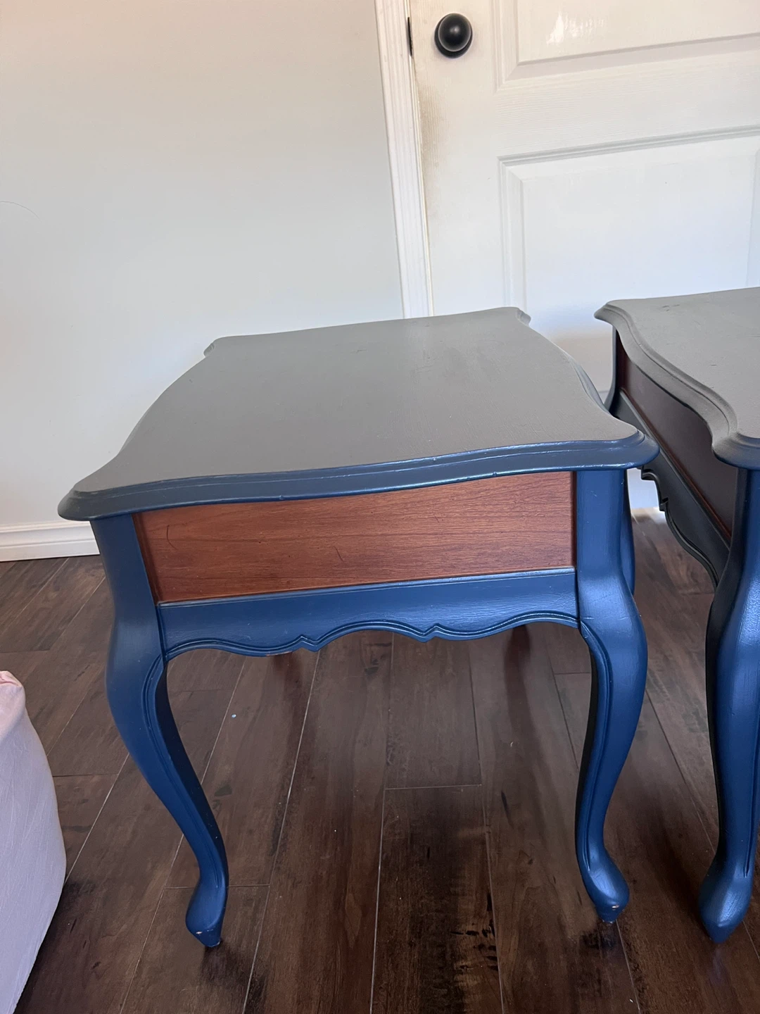 Pair of Delcraft (2) Side Tables - Navy Blue