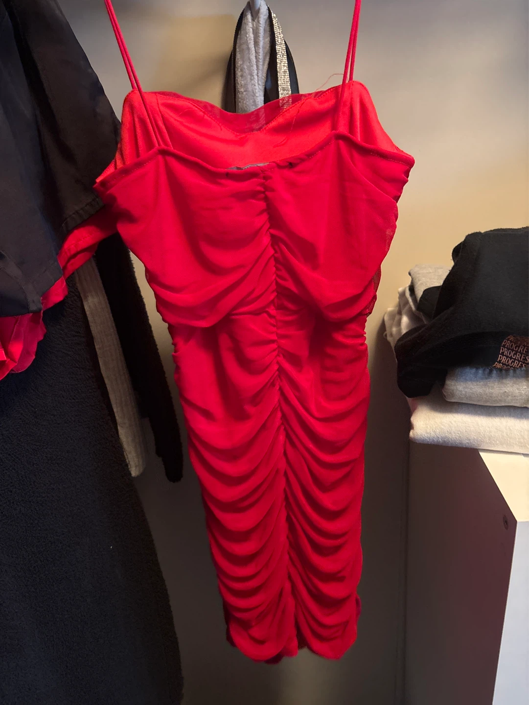 Urban Heritage Night Out Red Ruched Dress Size S - photo 2