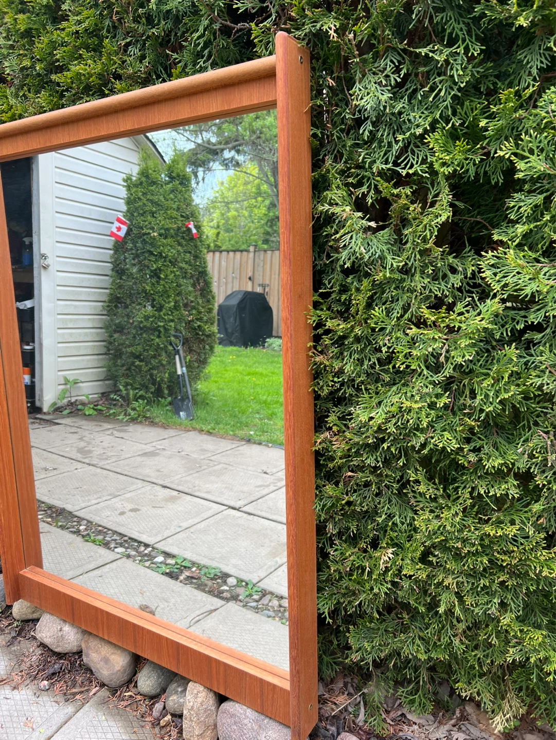 MCM Teak Mirror - photo 2