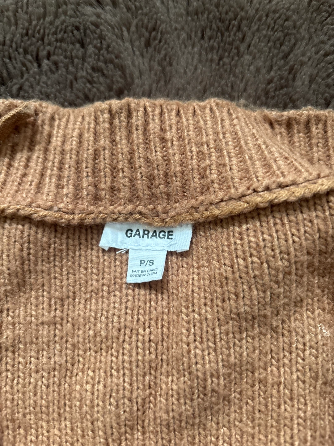 Garage Argyle Cropped Cardigan - Size P/S - photo 4