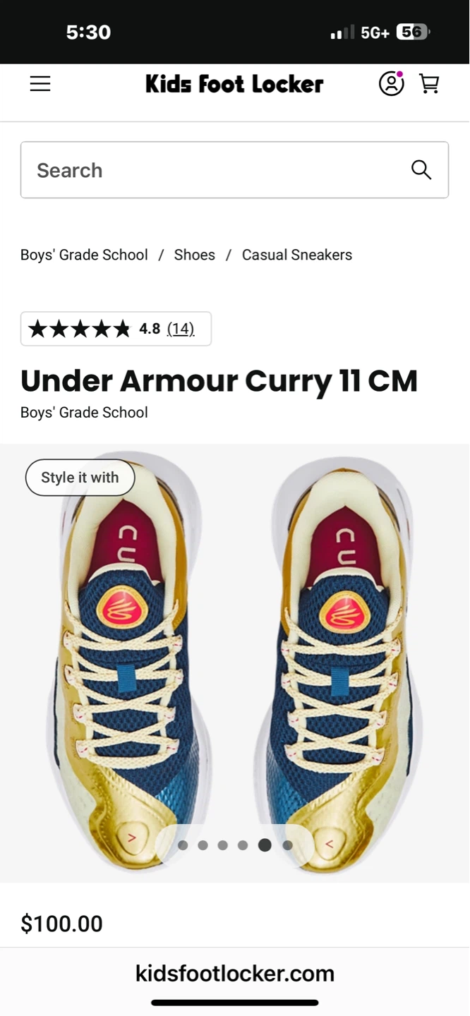 Under Armour Curry 11 CM Boys Grade School Shoes Size 6Y - photo 4