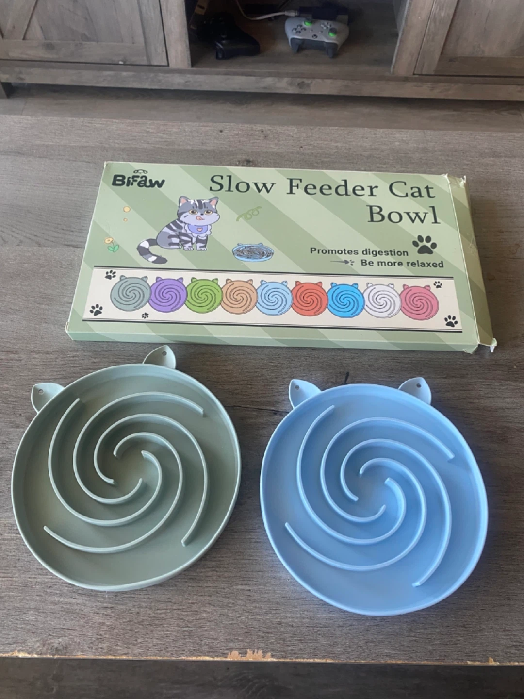Bifaw Slow Feeder Cat Bowls (2 Pack)