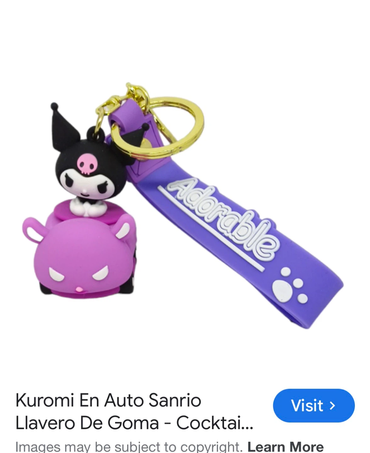 Hello Kitty bumper car keychain - photo 2