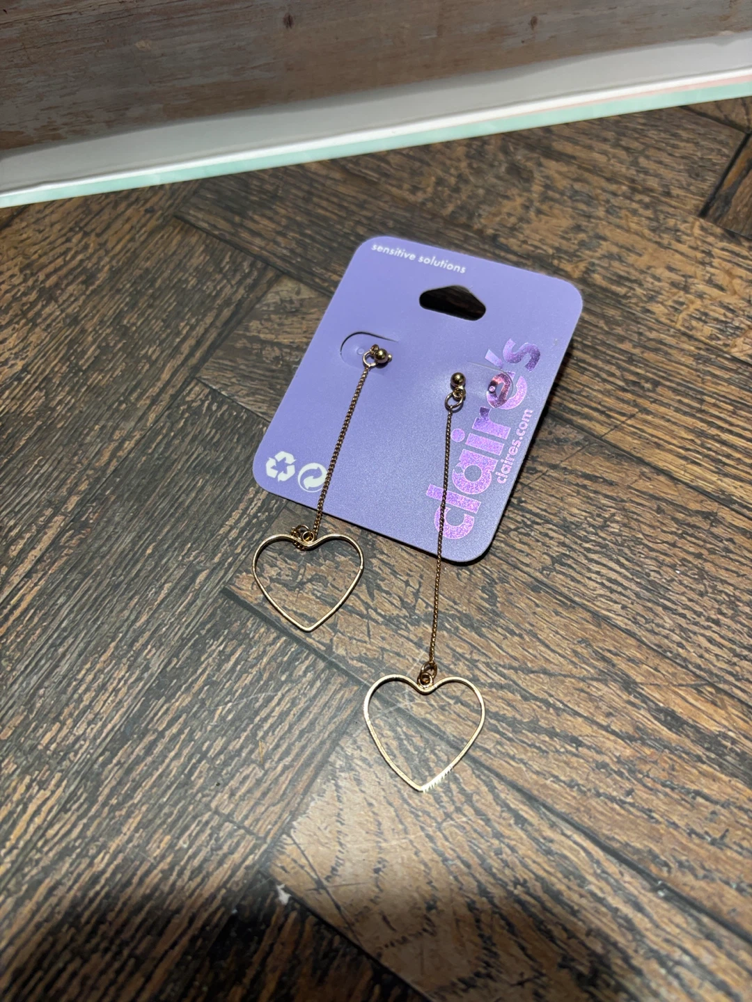 Claire's Rose Gold Tone Heart Drop Earrings - photo 3