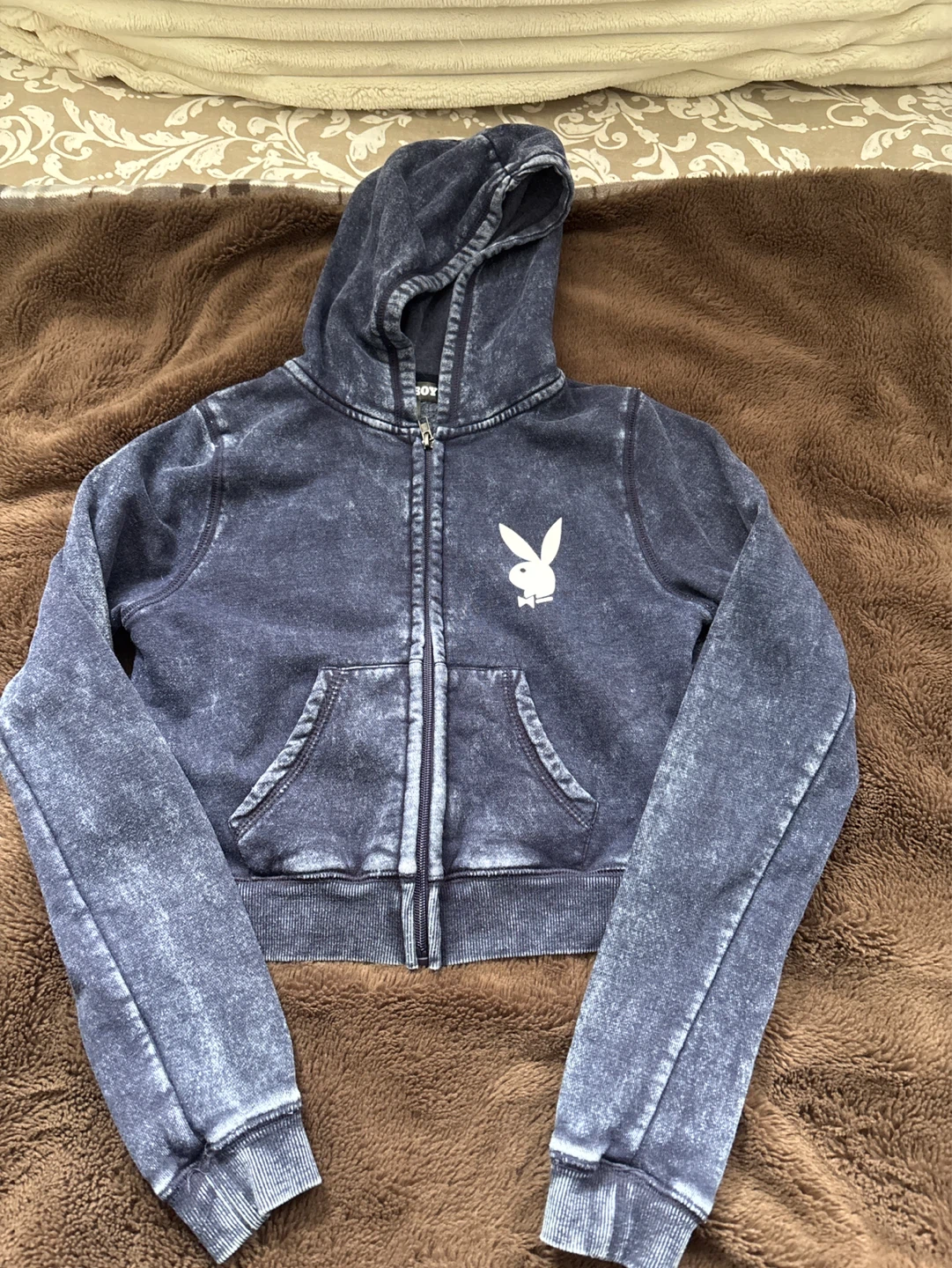 Playboy Zip-Up Hoodie and Cargo Sweatpants Set - photo 2