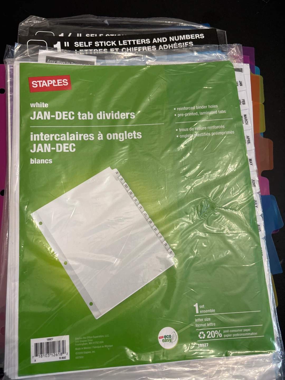 Staples Letter Size File Folders and Jan-Dec Tab Dividers - photo 4