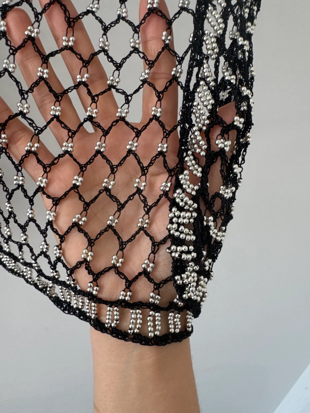 Black Beaded Knit Vest - photo 3